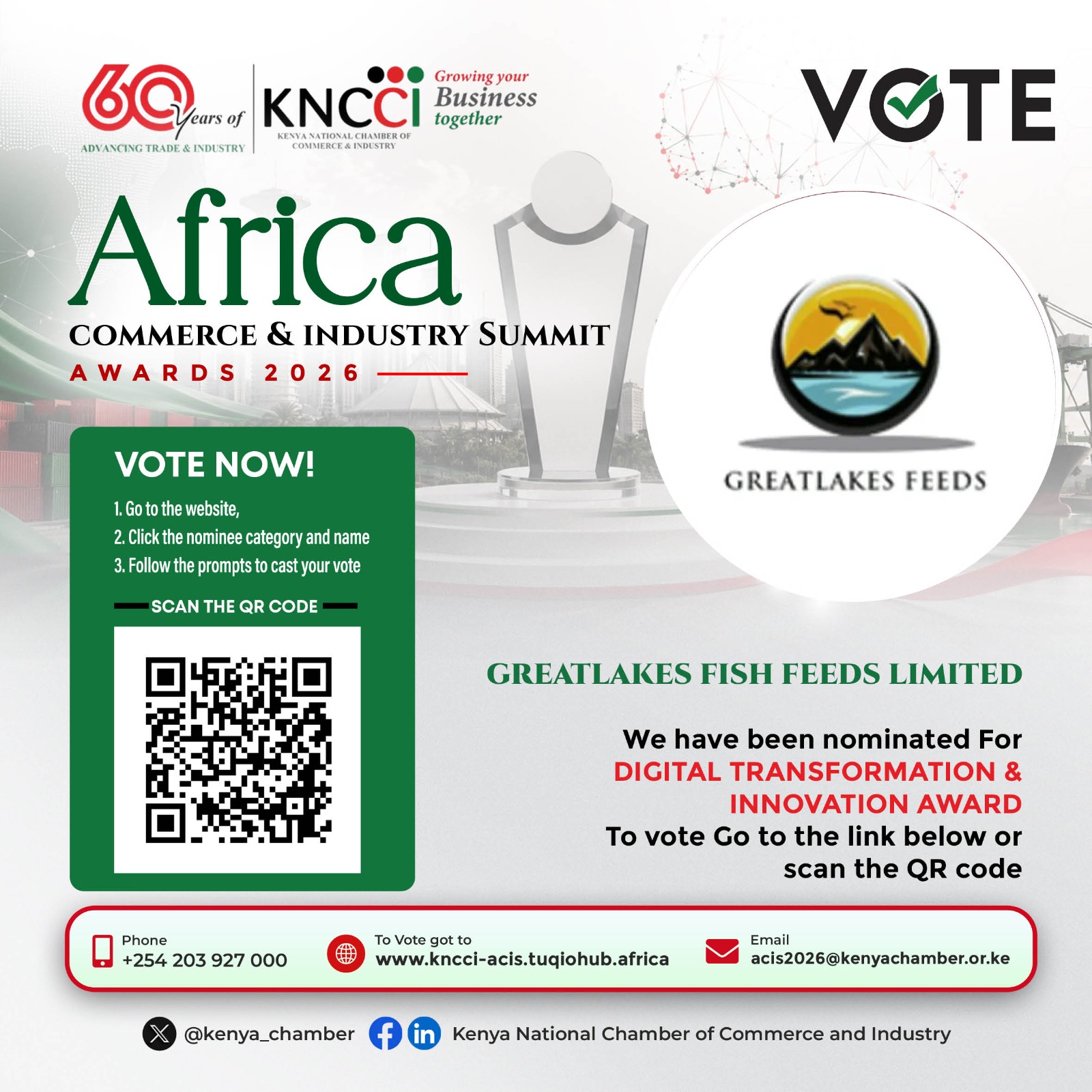 GreatLakes Fish Feeds Limited - Nominated for Digital Transformation & Innovation Award